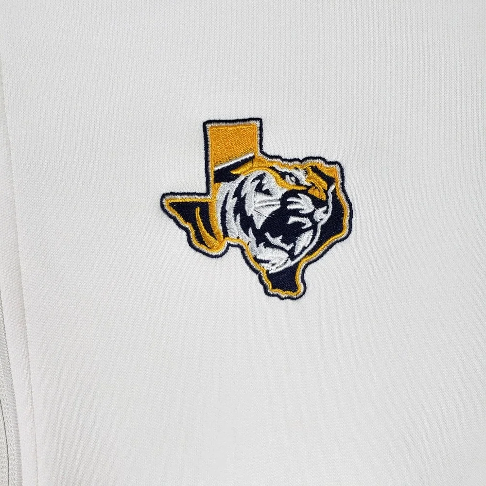 East Texas Baptist University ETBU Jordan Track Jacket Mens XL White Navy NCAA